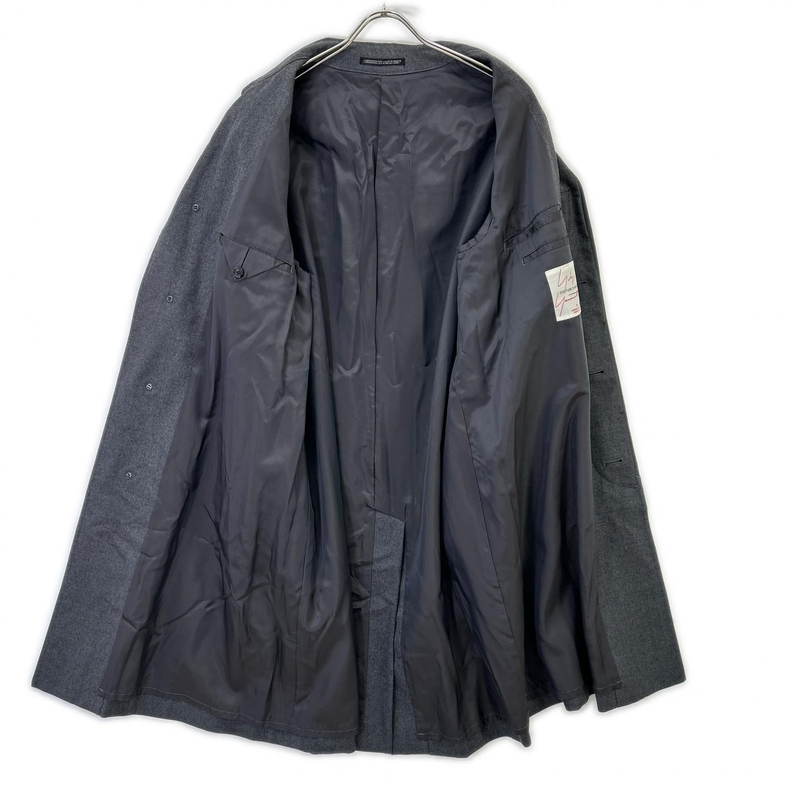 YOHJI YAMAMOTO COSTUME D’HOMME 山本耀司 男士高级定制 HC-C82-141 灰色 立领风衣 大衣