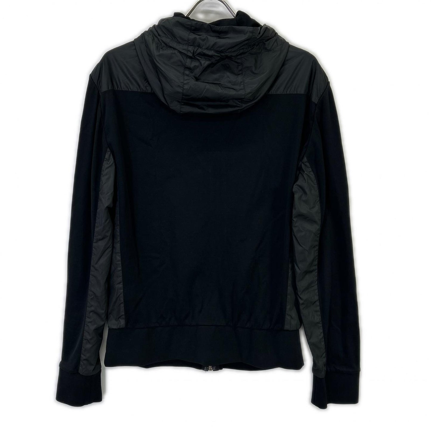Ralph Lauren PURPLE LABEL Black Knit Nylon Combination Hooded Jacket M