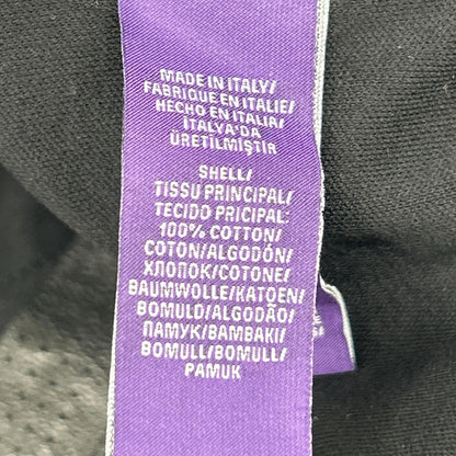 Ralph Lauren PURPLE LABEL Black Knit Nylon Combination Hooded Jacket M