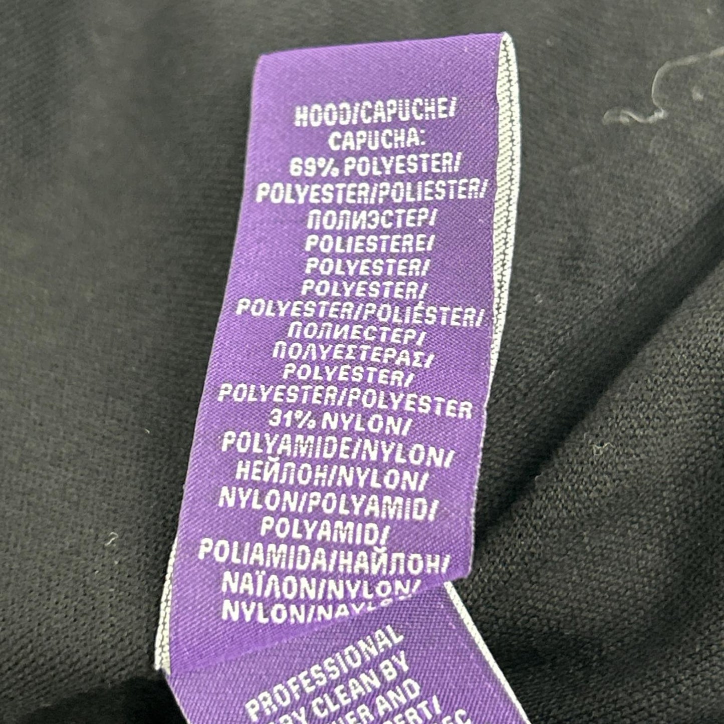 Ralph Lauren PURPLE LABEL Black Knit Nylon Combination Hooded Jacket M