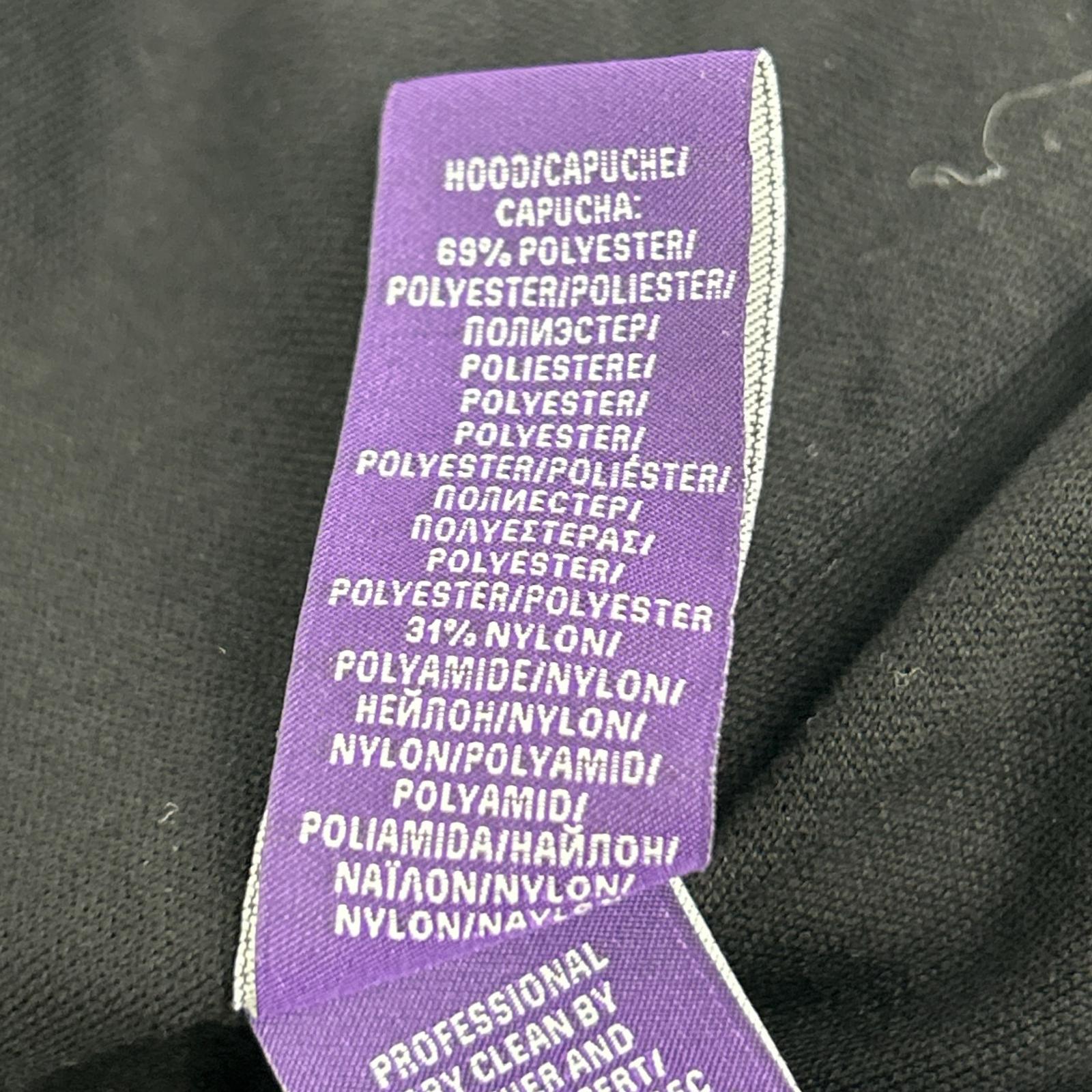 Ralph Lauren PURPLE LABEL Black Knit Nylon Combination Hooded Jacket M