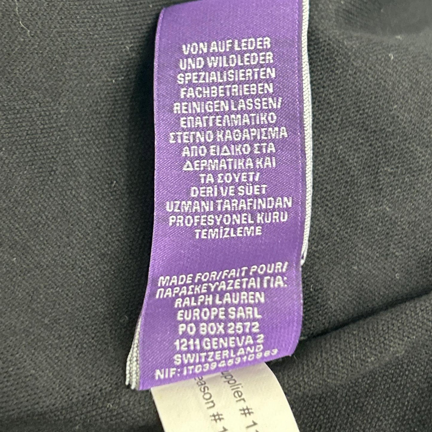 Ralph Lauren PURPLE LABEL Black Knit Nylon Combination Hooded Jacket M