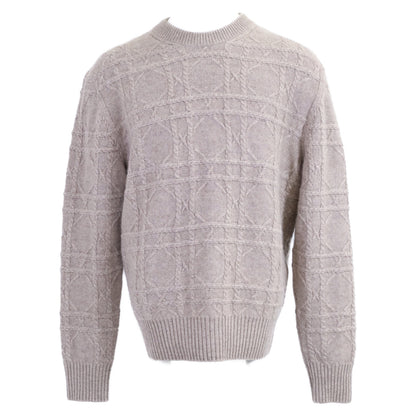 DIOR ディオール 美品 国内正規 513M627A7017 ディオールアイコン カナージュ ケーブルニット リネンxカシミヤセーター トップス