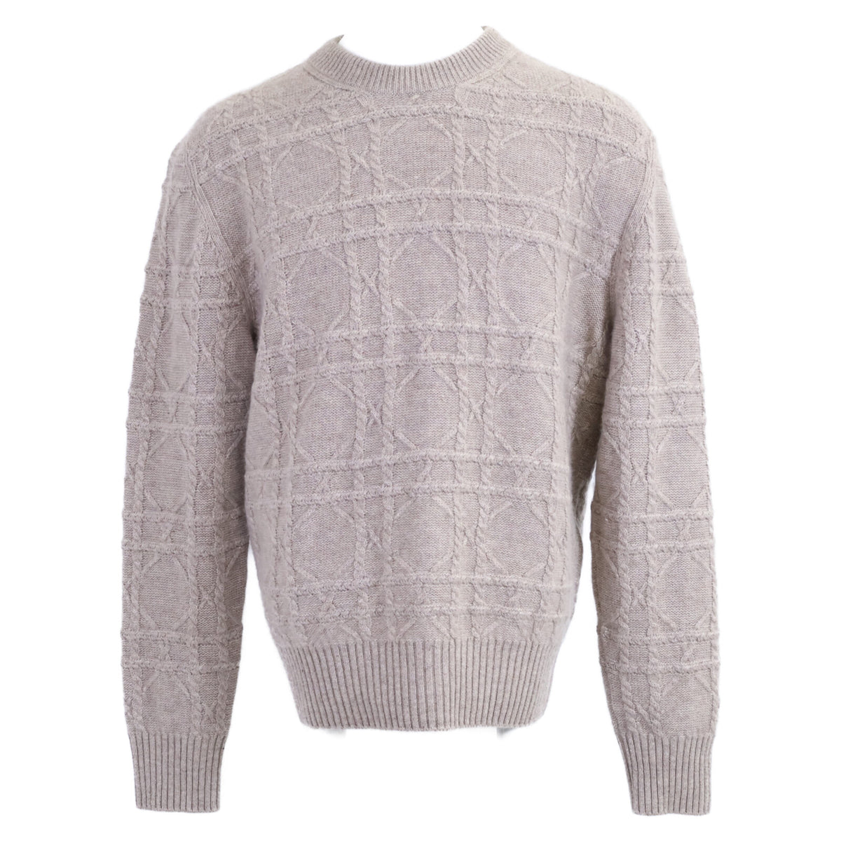 DIOR Dior Beautiful Domestic Regular 513M627A7017 Dior Icon Cannage Cable Knit Linen x Cashmere Sweater Top