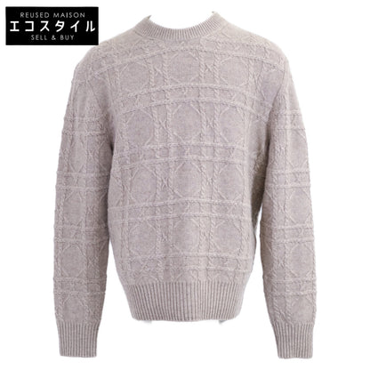 DIOR ディオール 美品 国内正規 513M627A7017 ディオールアイコン カナージュ ケーブルニット リネンxカシミヤセーター トップス