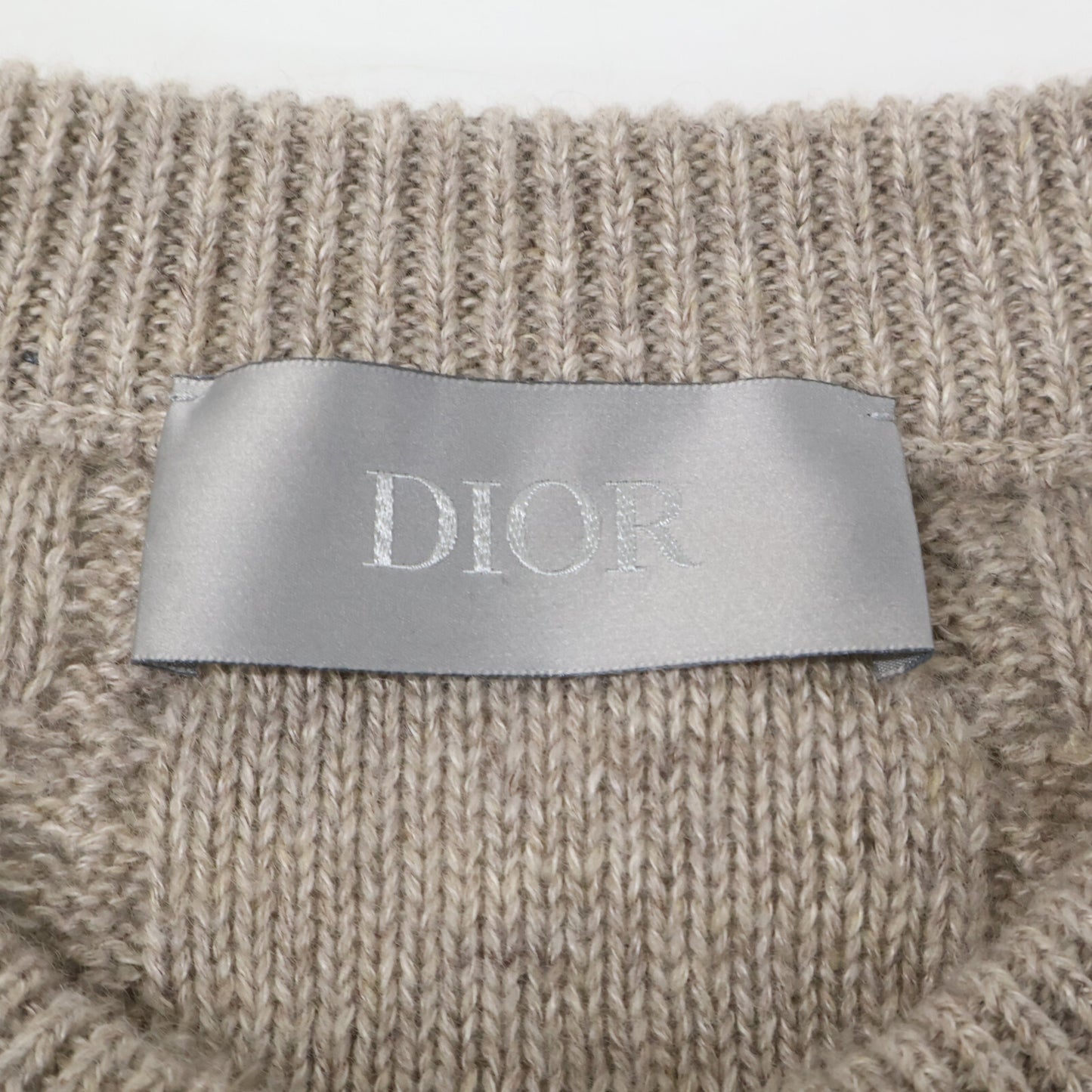 DIOR ディオール 美品 国内正規 513M627A7017 ディオールアイコン カナージュ ケーブルニット リネンxカシミヤセーター トップス