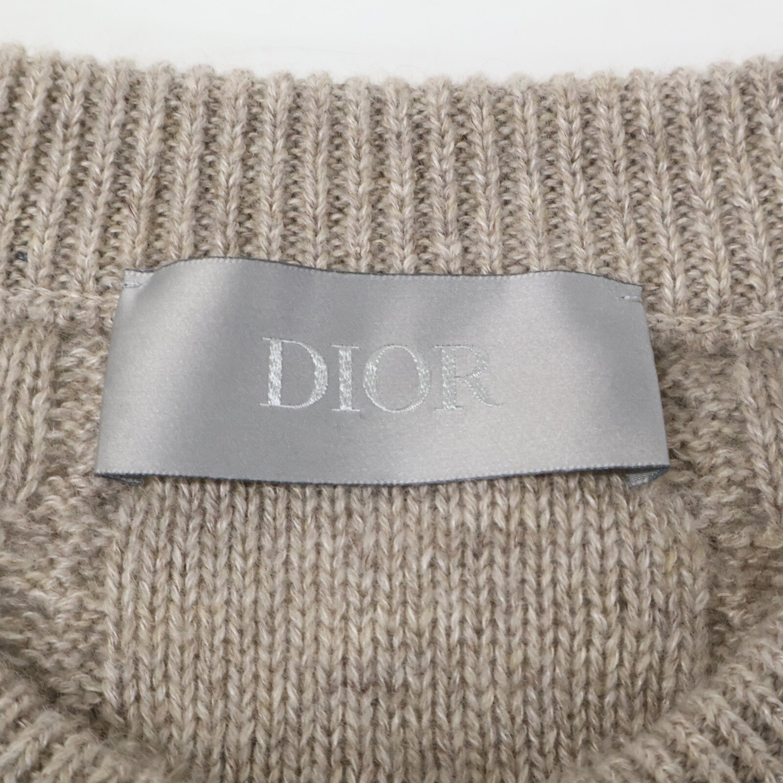 DIOR ディオール 美品 国内正規 513M627A7017 ディオールアイコン カナージュ ケーブルニット リネンxカシミヤセーター トップス