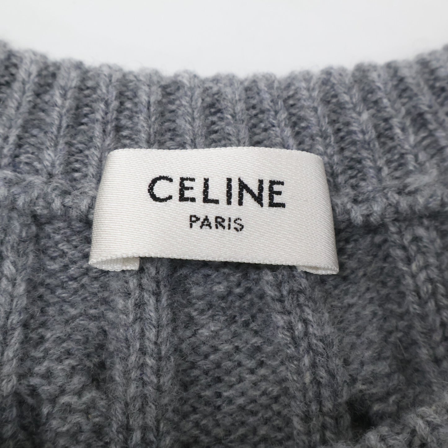 CELINE セリーヌ 美品 国内正規 2AD4G362W トリオンフセーター/カシミヤ ケーブルニット トップス