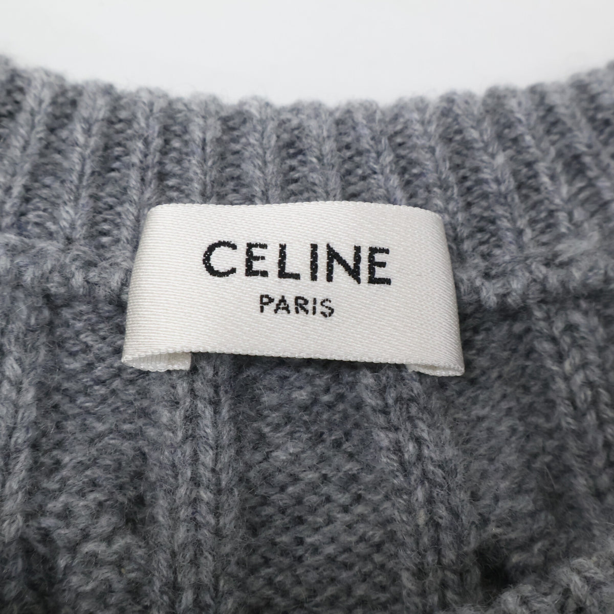 CELINE セリーヌ 美品 国内正規 2AD4G362W トリオンフセーター/カシミヤ ケーブルニット トップス