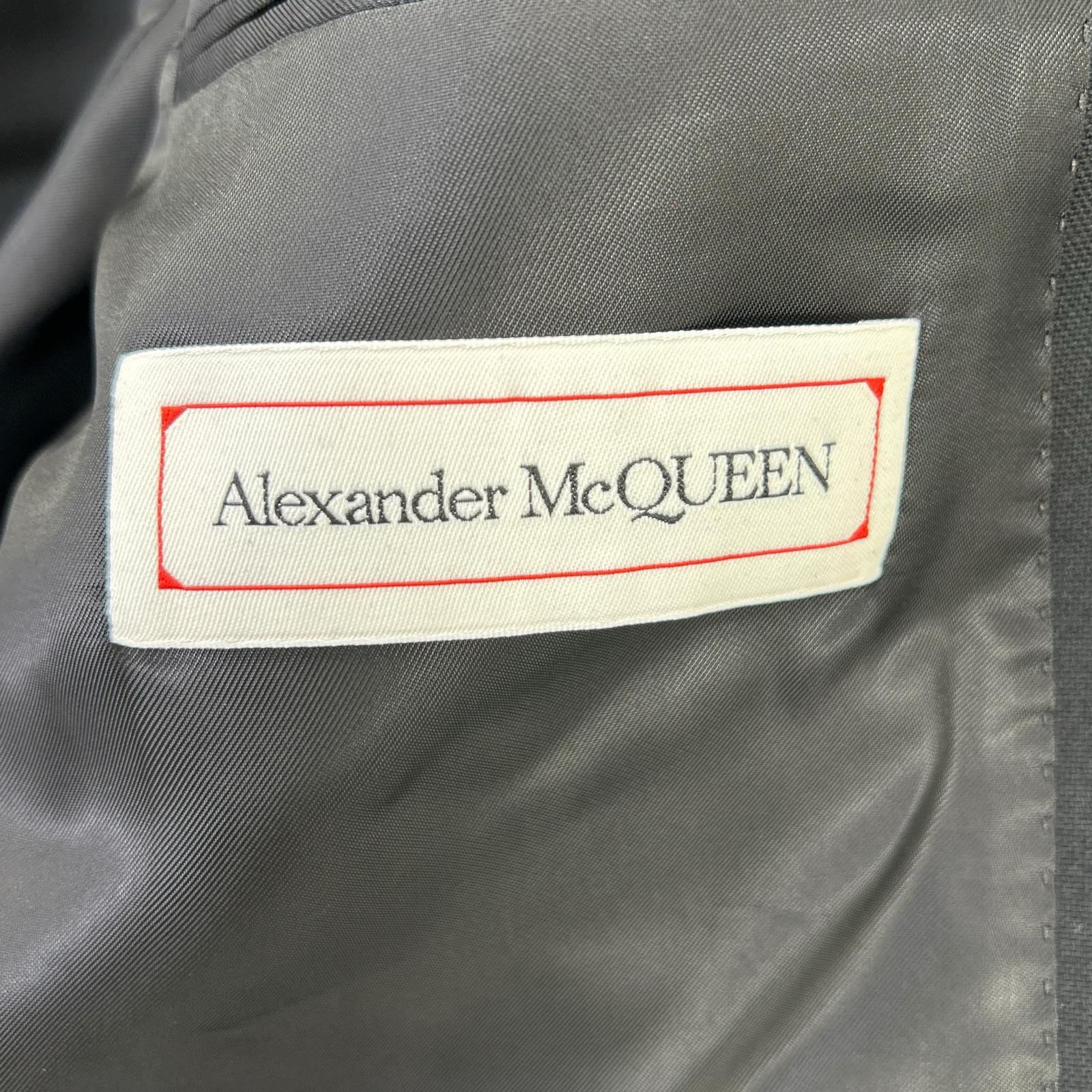 Alexander McQueen アレキサンダーマックイーン 739265 ブラック ノッチドラペル 1釦 シングルジャケット ジャケット
