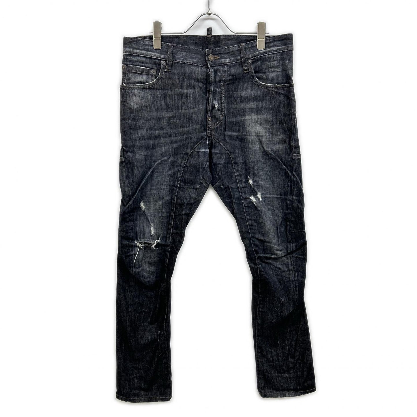 DSQUARED2 ディースクエアード S74LB0109 Tidy biker jean ﾌﾞﾗｯｸﾃﾞﾆﾑ ボトムス 46