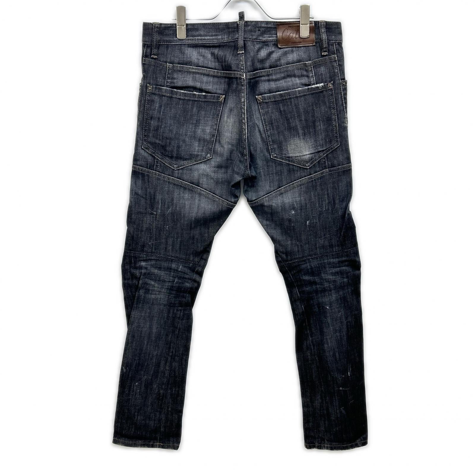 DSQUARED2 ディースクエアード S74LB0109 Tidy biker jean ﾌﾞﾗｯｸﾃﾞﾆﾑ ボトムス 46