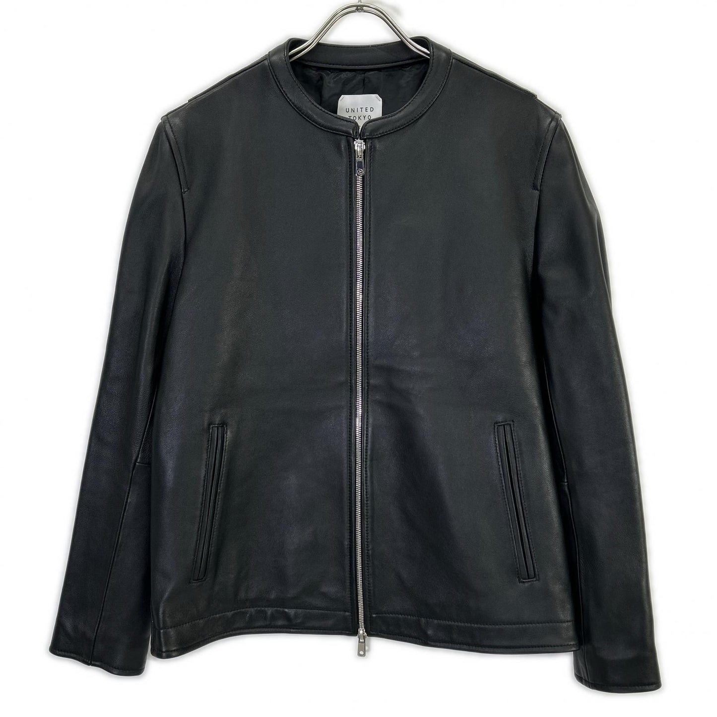 UNITED TOKYO ユナイテッドトウキョウ 133552001 ﾌﾞﾗｯｸ ﾗﾑﾚｻﾞｰ ｼﾝｸﾞﾙﾗｲﾀﾞｰｽ ジャケット 2