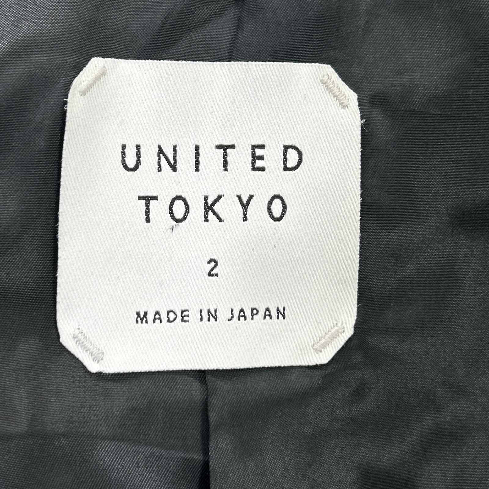 UNITED TOKYO 联合东京 133552001 黑色 羊皮革 单排扣夹克 2