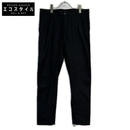 LANVIN Charcoal Gray Hem Zip Trousers Bottoms 46