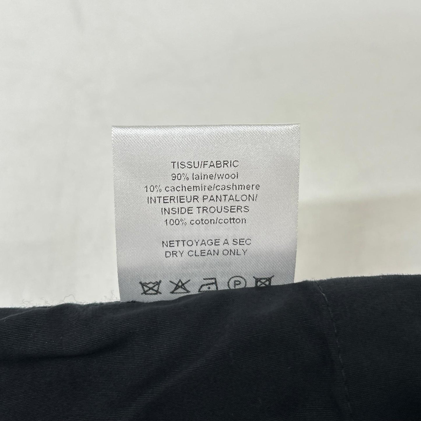 LANVIN Charcoal Gray Hem Zip Trousers Bottoms 46