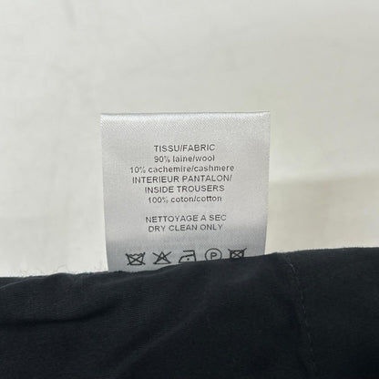 LANVIN Charcoal Gray Hem Zip Trousers Bottoms 46