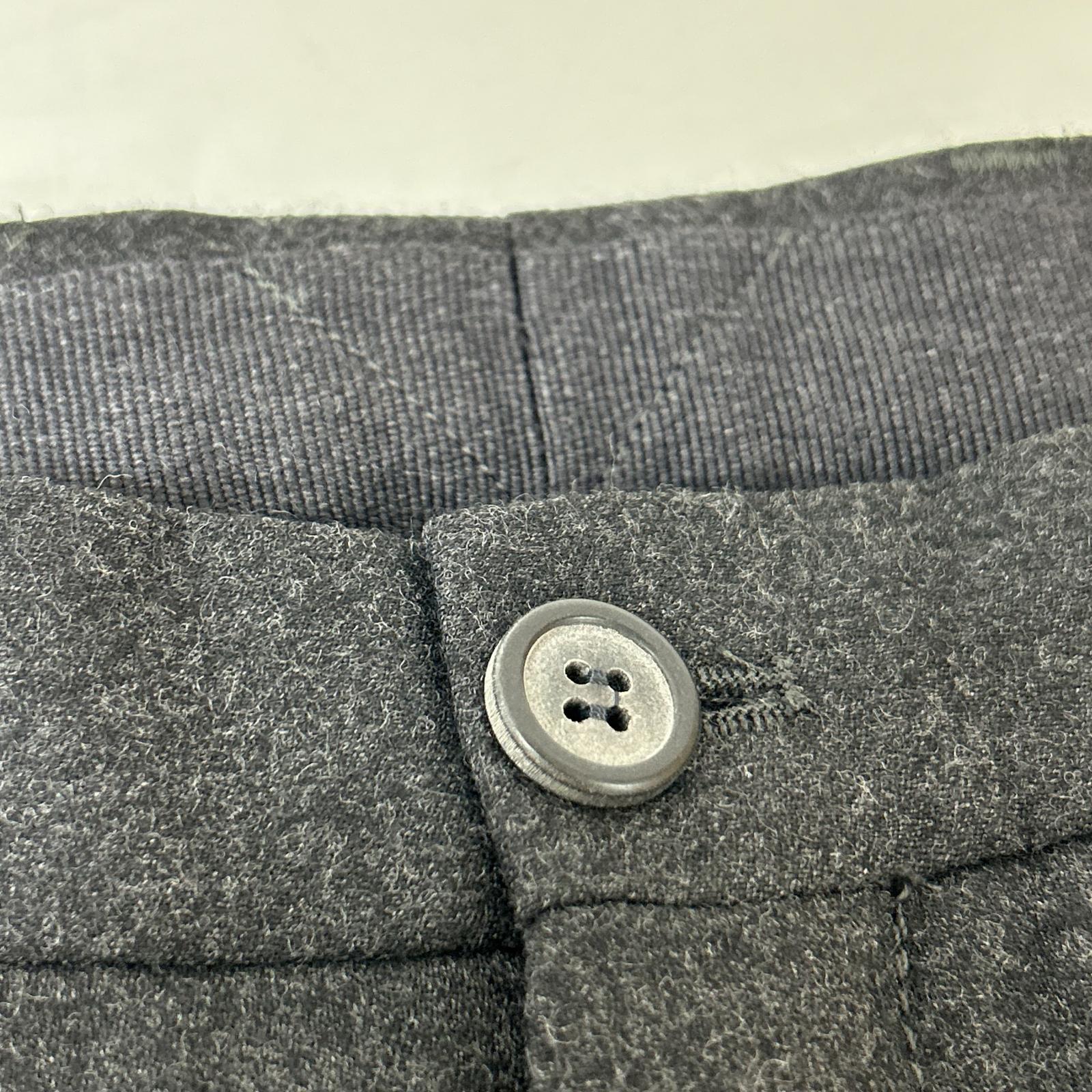LANVIN Charcoal Gray Hem Zip Trousers Bottoms 46