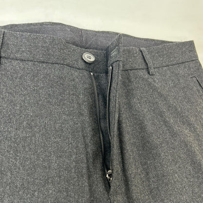 LANVIN Charcoal Gray Hem Zip Trousers Bottoms 46