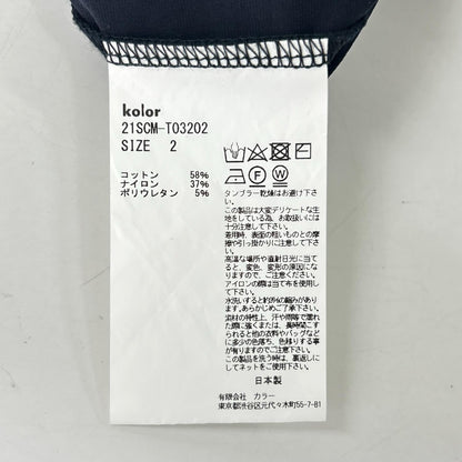 kolor カラー 21SCM-T03202 ハイゲージコットンストレッチカットソー ネイビー トップス