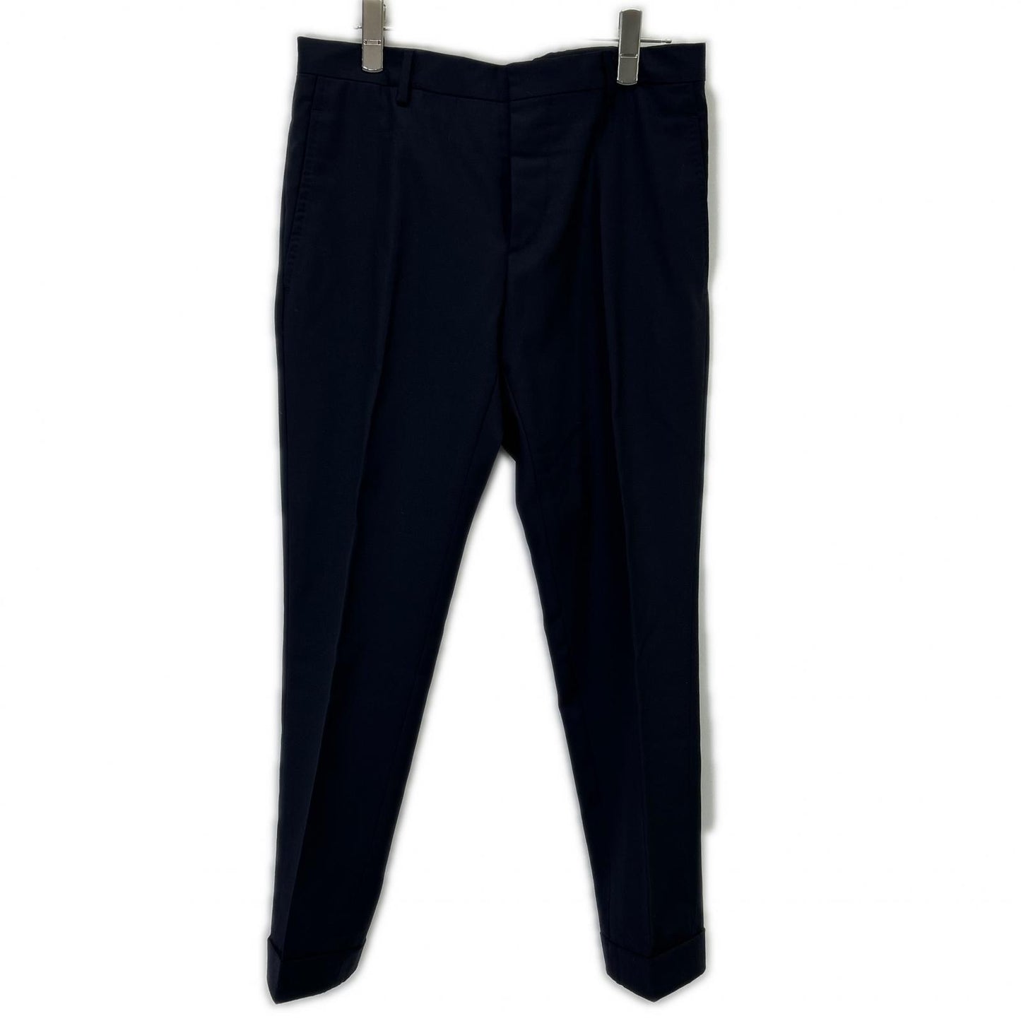 VALENTINO Navy Check Lining Peaked Lapel 3-Piece Suit Set-up