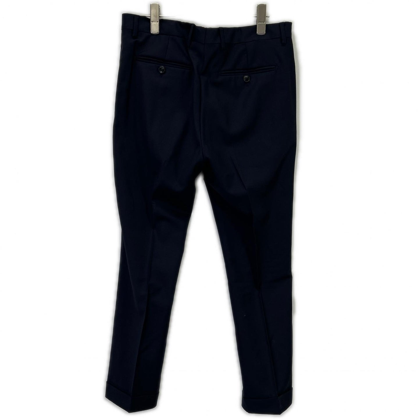 VALENTINO Navy Check Lining Peaked Lapel 3-Piece Suit Set-up