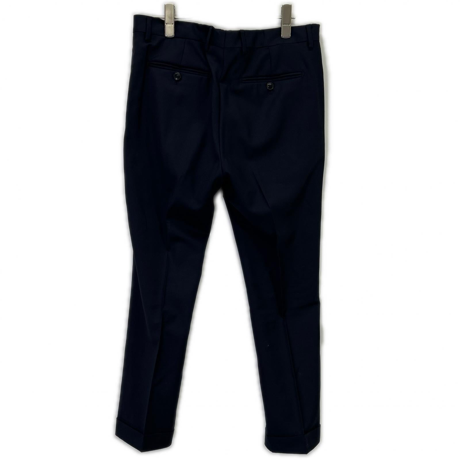 VALENTINO Navy Check Lining Peaked Lapel 3-Piece Suit Set-up