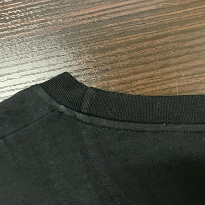【SALE】 VALENTINO ヴァレンティノ PV3MG10Z3LF ブラック ロゴワッペン クルーネックTシャツ トップス
