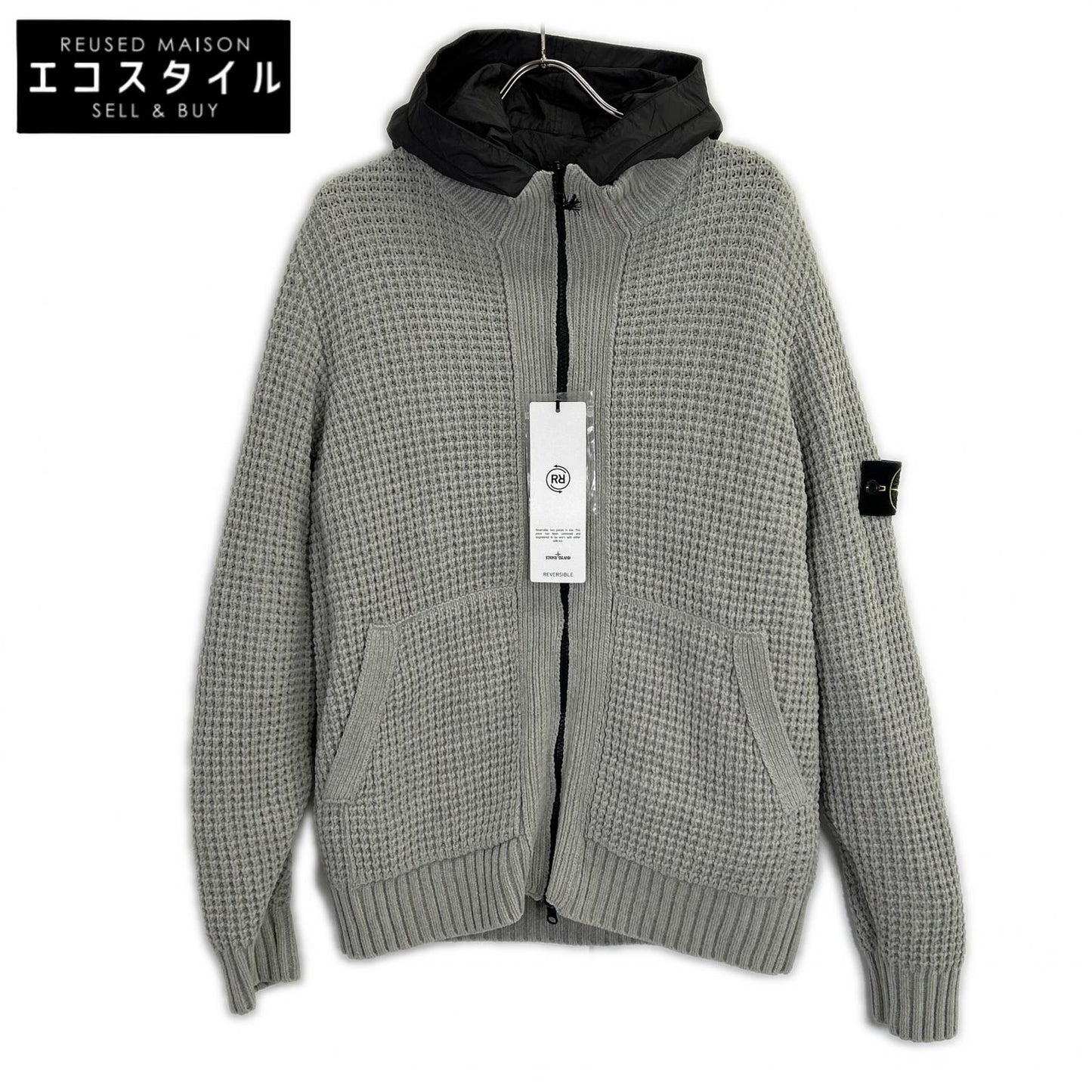 STONE ISLAND ストーンアイランド K1S155100008S00A5 Compass badge ﾘﾊﾞｰｼﾌﾞﾙｶｰﾃﾞｨｶﾞﾝ トップス L