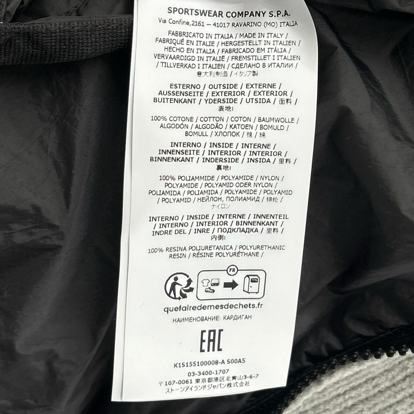 STONE ISLAND ストーンアイランド K1S155100008S00A5 Compass badge ﾘﾊﾞｰｼﾌﾞﾙｶｰﾃﾞｨｶﾞﾝ トップス L