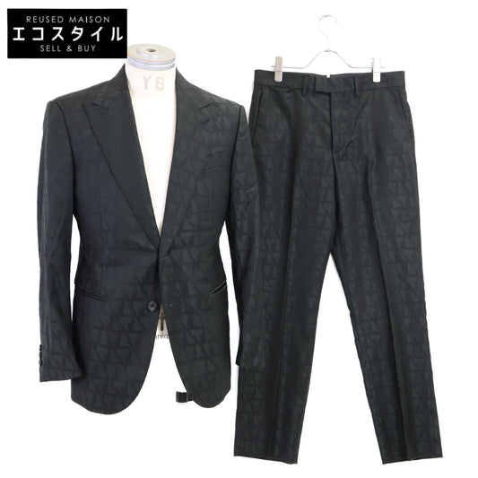 LOUIS VUITTON ルイヴィトン 【国内正規/23年製】RM232F R54 HPFJ8E/HPFP8W ロゴ総柄 ウール 2Bシングル スーツ セットアップ