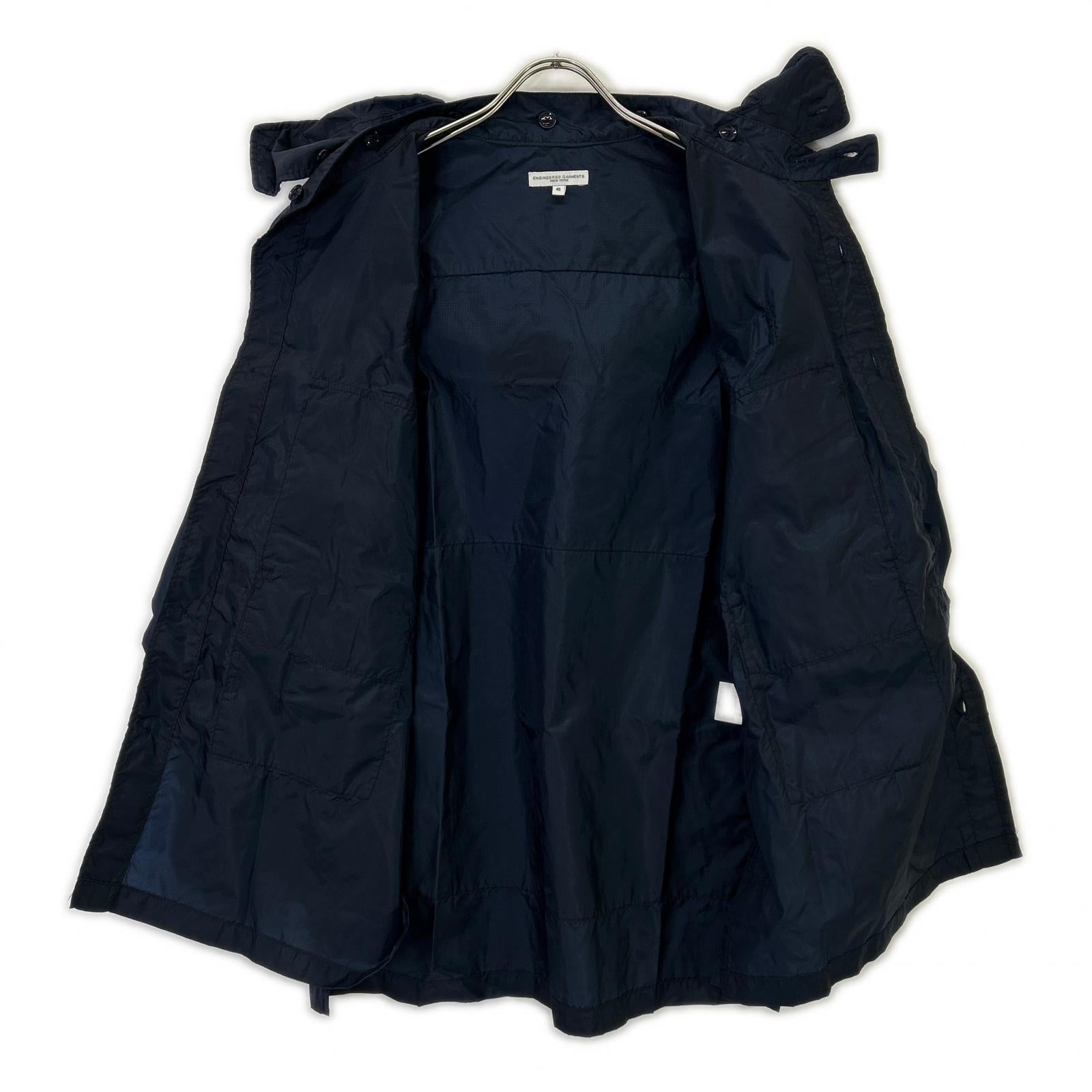 Engineered Garments エンジニアードガーメンツ ネイビー ナイロン フィッシングオーバーシャツ ジャケット