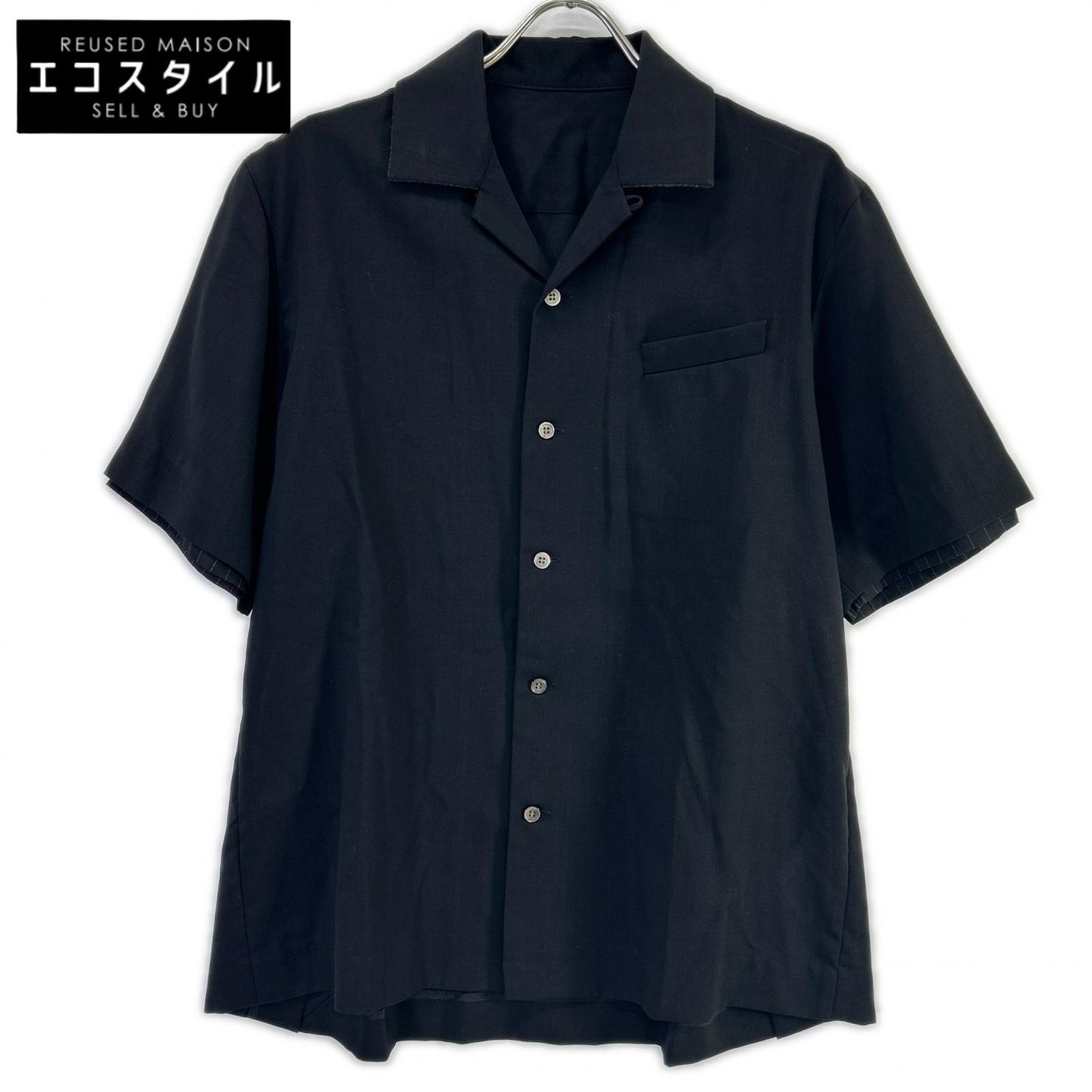 sacai サカイ 21-02458M レイヤードスーチング シャツ トップス
