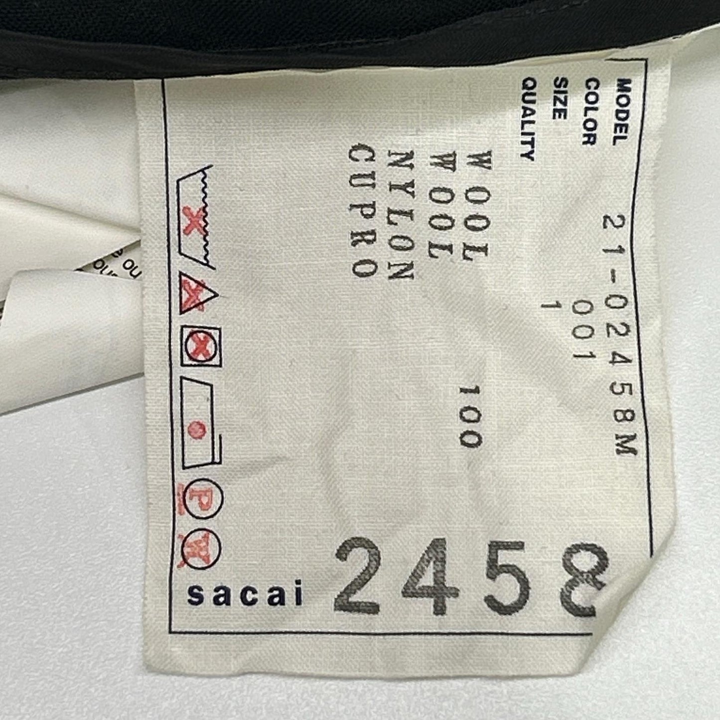sacai サカイ 21-02458M レイヤードスーチング シャツ トップス