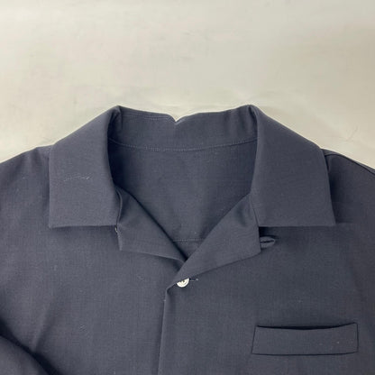 sacai サカイ 21-02458M レイヤードスーチング シャツ ネイビー トップス