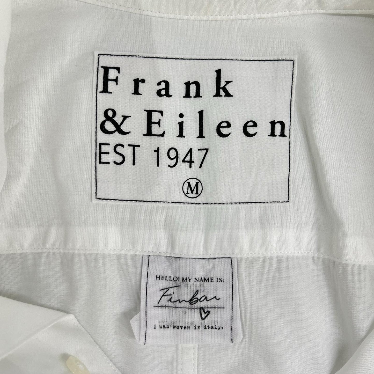 Frank&Eileen フランクアンドアイリーン 9920700035 フィンバー ポプリン ホワイト プレーンシャツ トップス