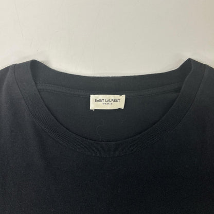 SAINT LAURENT PARIS サンローランパリ 16SS 420177 エディ期 刺繍デザイン ブラック クルーネックTシャツ トップス