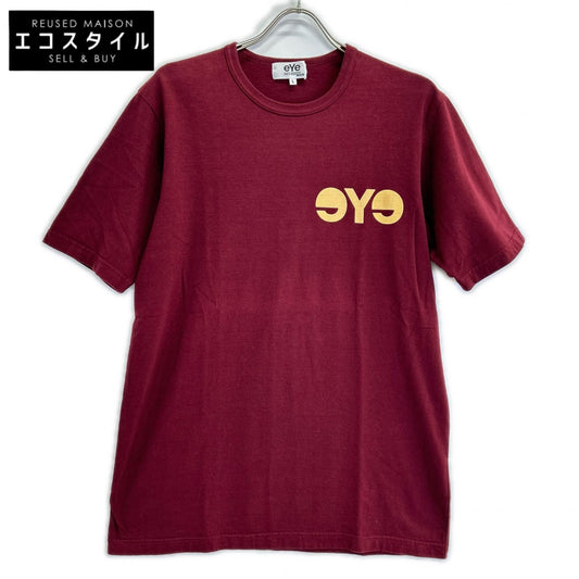 eYe JUNYA WATANABE MAN アイ ジュンヤ ワタナベ マン WJ-T904 eyeプリント エンジ クルーネックTシャツ トップス
