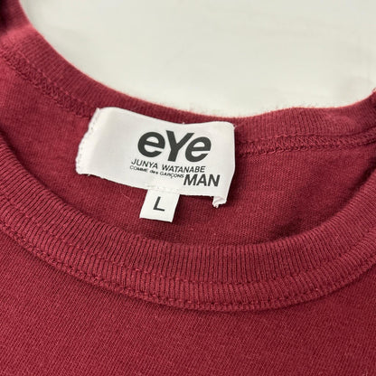 eYe JUNYA WATANABE MAN アイ ジュンヤ ワタナベ マン WJ-T904 eyeプリント エンジ クルーネックTシャツ トップス
