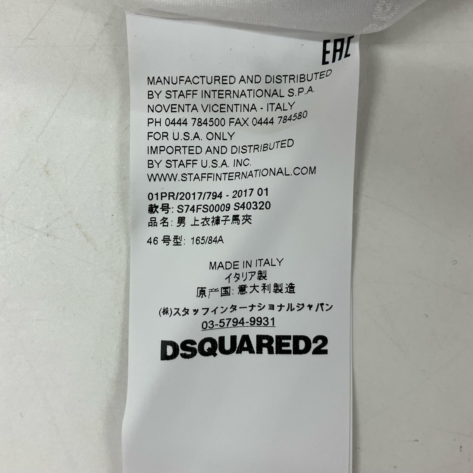 DSQUARED2 ディースクエアード 17年製 S74FS0009 ブラック 3ピーススーツ スーツ セットアップ