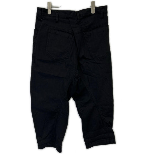 JULIUS ユリウス 20年製 707PAM8-BK ブラック フロントフォールド クロップドサルエルパンツ ボトムス
