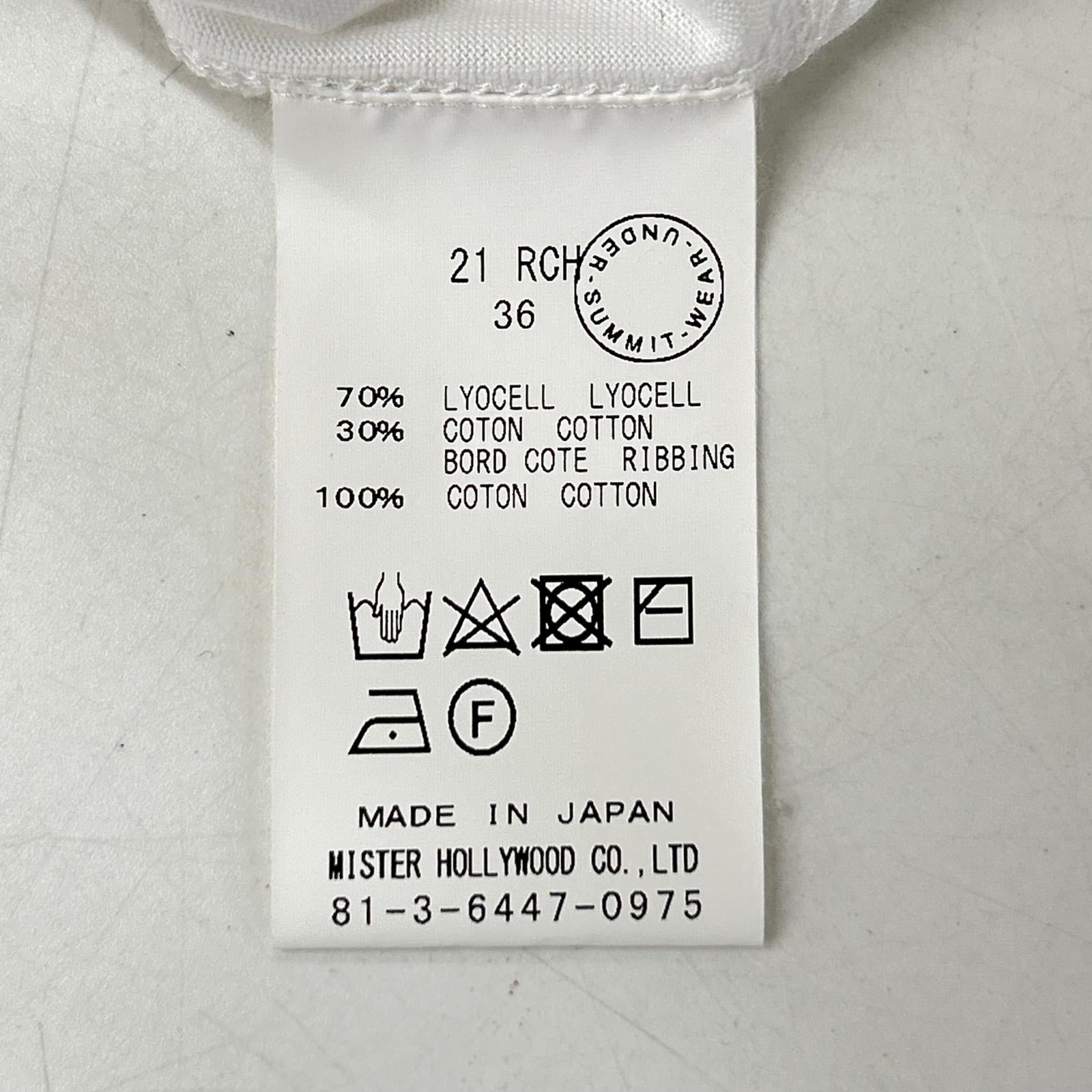 N.Hoolywood エヌハリウッド 81-3-6447-0975 ホワイト 半袖Tシャツ トップス