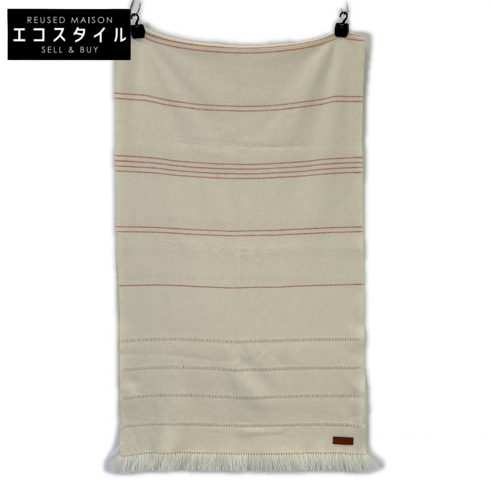 100% Cashmere Border Fringe Muffler Women's Muffler