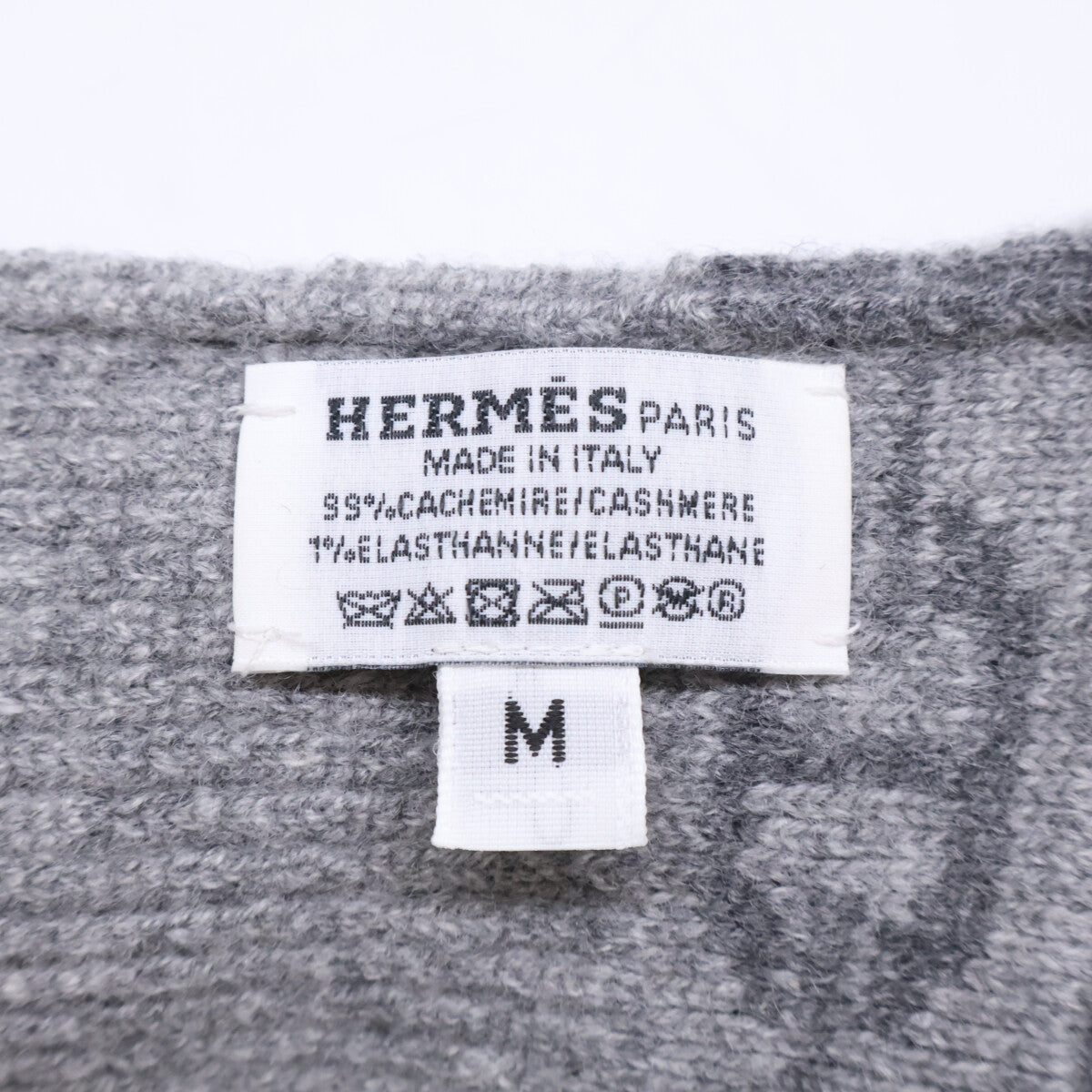HERMES エルメス 【美品】ヘヴン シェーヌダンクルモチーフ カシミヤニット グローブ