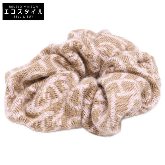 HERMES エルメス 【美品】クラウディア ナウサモチーフ カシミヤ/シルク シュシュ ヘアアクセサリー