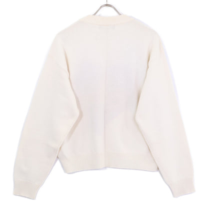 DOLCE&GABBANA Dolce & Gabbana FX364T Ivory Cashmere Heart Crew-Neck Knit Tops