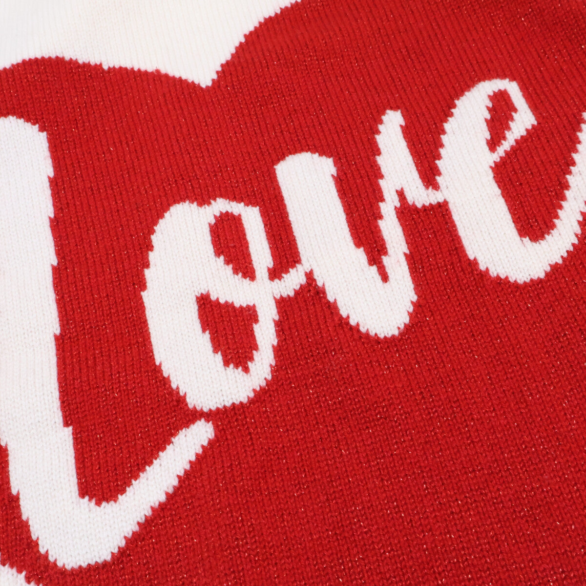 DOLCE&GABBANA Dolce & Gabbana FX364T Ivory Cashmere Heart Crew-Neck Knit Tops