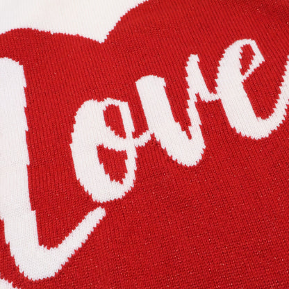DOLCE&GABBANA Dolce & Gabbana FX364T Ivory Cashmere Heart Crew-Neck Knit Tops