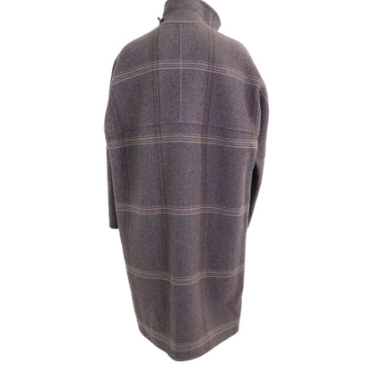 HERMES エルメス 【美品/国内正規】チェック カシミヤ100％ スタンドカラー 20AW　07-7105 コート