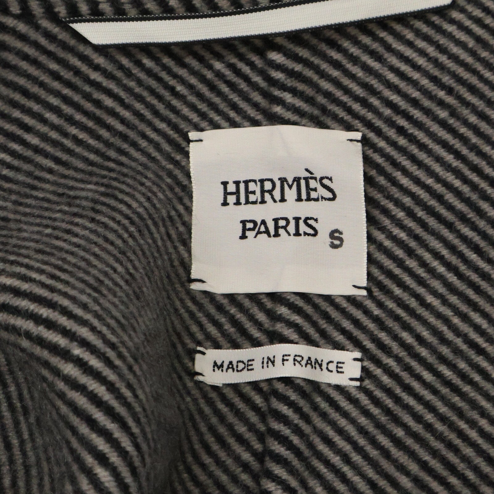 HERMES エルメス 【美品/国内正規】チェック カシミヤ100％ スタンドカラー 20AW　07-7105 コート